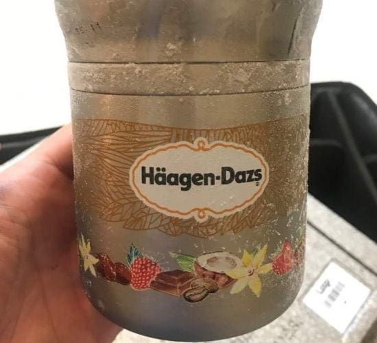 The reusable Haagen Dazs container